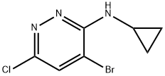 3-Pyridazinamine, 4-bromo-6-chloro-N-cyclopropyl- Structure