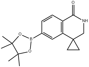 Spiro[cyclopropane-1,4'(1'H)-isoquinolin]-1'-one, 2',3'-dihydro-6'-(4,4,5,5-tetramethyl-1,3,2-dioxaborolan-2-yl)- 구조식 이미지