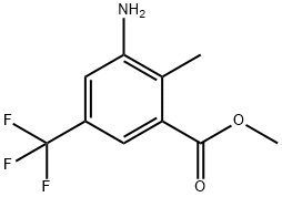 Benzoic acid, 3-amino-2-methyl-5-(trifluoromethyl)-, methyl ester Structure