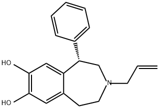 1H-3-Benzazepine-7,8-diol, 2,3,4,5-tetrahydro-1-phenyl-3-(2-propenyl)-, (S)- (9CI) Structure