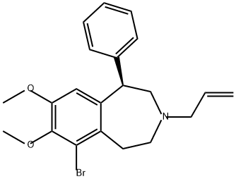 1H-3-Benzazepine, 6-bromo-2,3,4,5-tetrahydro-7,8-dimethoxy-1-phenyl-3-(2-propenyl)-, (R)- (9CI) 구조식 이미지