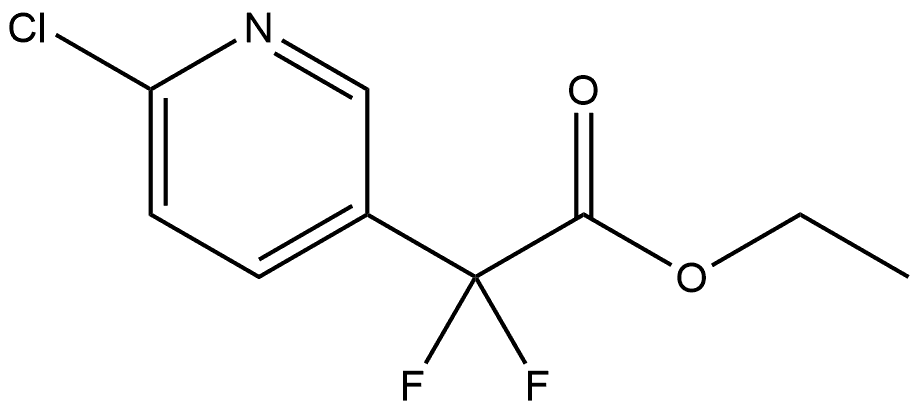 ethyl 2-(6-chloropyridin-3-yl)-2,2-difluoroacetate 구조식 이미지