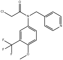 2-chloro-N-(3-trifluoromethyl)-4-methoxyphenyl)-N-((pyridin-4-yl)methyl)acetamide Structure