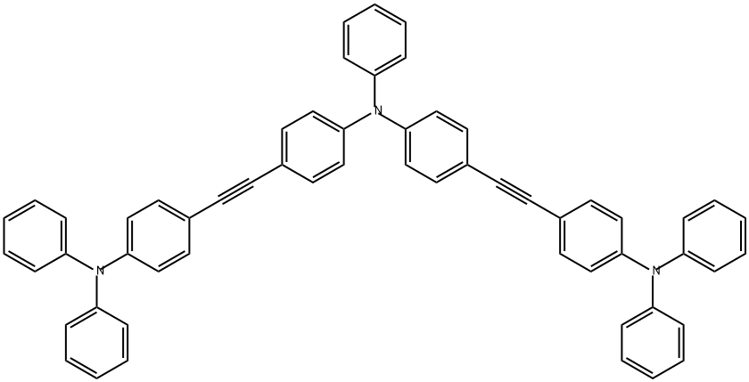 Benzenamine, 4-[2-[4-(diphenylamino)phenyl]ethynyl]-N-[4-[2-[4-(diphenylamino)phenyl]ethynyl]phenyl]-N-phenyl- Structure