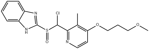 1H-Benzimidazole, 2-[[chloro[4-(3-methoxypropoxy)-3-methyl-2-pyridinyl]methyl]sulfinyl]- Structure