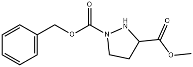 1,3-Pyrazolidinedicarboxylic acid, 3-methyl 1-(phenylmethyl) ester 구조식 이미지