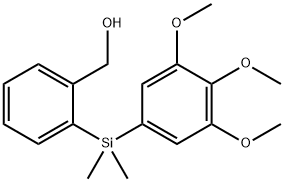 {2-[Dimethyl-(3,4,5-trimethoxyphenyl)silyl]phenyl}methanol Structure