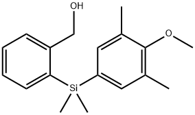 {2-[(4-Methoxy-3,5-dimethylphenyl)dimethylsilyl]phenyl}methanol Structure