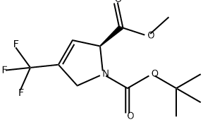 1H-Pyrrole-1,2-dicarboxylic acid, 2,5-dihydro-4-(trifluoromethyl)-, 1-(1,1-dimethylethyl) 2-methyl ester, (2S)- Structure