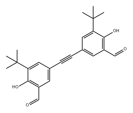 Benzaldehyde, 3,3'-(1,2-ethynediyl)bis[5-(1,1-dimethylethyl)-6-hydroxy- 구조식 이미지