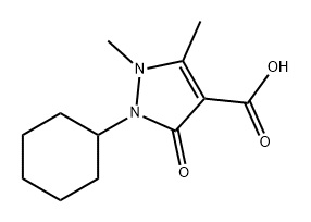 1H-Pyrazole-4-carboxylic acid, 2-cyclohexyl-2,3-dihydro-1,5-dimethyl-3-oxo- Structure