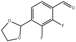 Benzaldehyde, 4-(1,3-dioxolan-2-yl)-2,3-difluoro- Structure