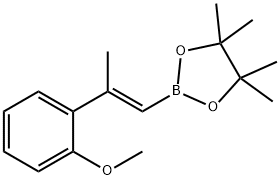 2-(2-(2-methoxyphenyl)prop-1-en-1-yl)-4，4，5，5-tetramethyl-1，3，2-dioxaborolane 구조식 이미지