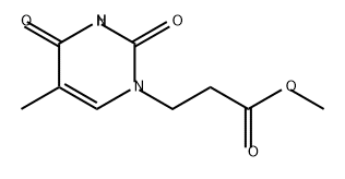 1(2H)-Pyrimidinepropanoic acid, 3,4-dihydro-5-methyl-2,4-dioxo-, methyl ester 구조식 이미지