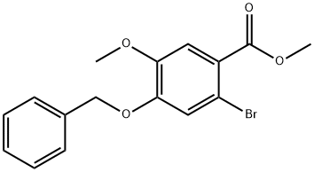 Benzoic acid, 2-bromo-5-methoxy-4-(phenylmethoxy)-, methyl ester 구조식 이미지