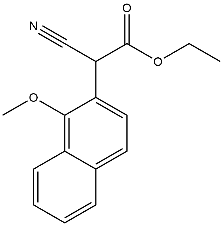 2-Naphthaleneacetic acid, α-cyano-1-methoxy-, ethyl ester 구조식 이미지