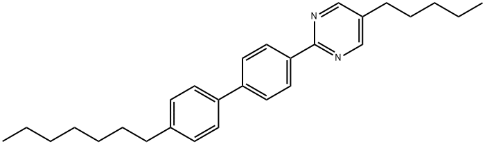 Pyrimidine, 2-(4'-heptyl[1,1'-biphenyl]-4-yl)-5-pentyl- 구조식 이미지