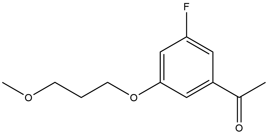 1-[3-Fluoro-5-(3-methoxypropoxy)phenyl]ethanone Structure