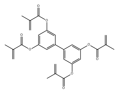 2-Propenoic acid, 2-methyl-, 1,1',1'',1''-[1,1'-biphenyl]-3,3',5,5'-tetrayl ester Structure