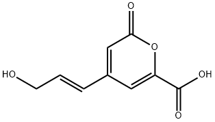 2H-Pyran-6-carboxylic acid, 4-[(1E)-3-hydroxy-1-propen-1-yl]-2-oxo- Structure