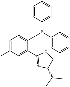 Oxazole, 2-[2-(diphenylphosphino)-5-methylphenyl]-4,5-dihydro-4-(1-methylethyl)-, (4S)- Structure