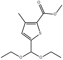 2-Thiophenecarboxylic acid, 5-(diethoxymethyl)-3-methyl-, methyl ester Structure