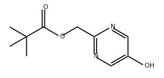 Propanoic acid, 2,2-dimethyl-, (5-hydroxy-2-pyrimidinyl)methyl ester 구조식 이미지
