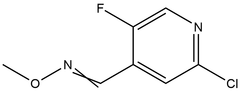 2-Chloro-5-fluoro-4-pyridinecarboxaldehyde O-methyloxime 구조식 이미지