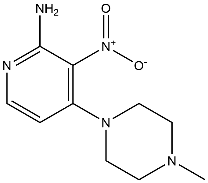 4-(4-Methyl-1-piperazinyl)-3-nitro-2-pyridinamine Structure