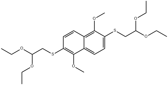 Naphthalene, 2,6-bis[(2,2-diethoxyethyl)thio]-1,5-dimethoxy- Structure