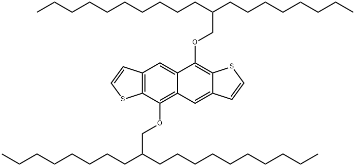 Naphtho[2,3-b:6,7-b']dithiophene, 5,10-bis[(2-octyldodecyl)oxy]- Structure