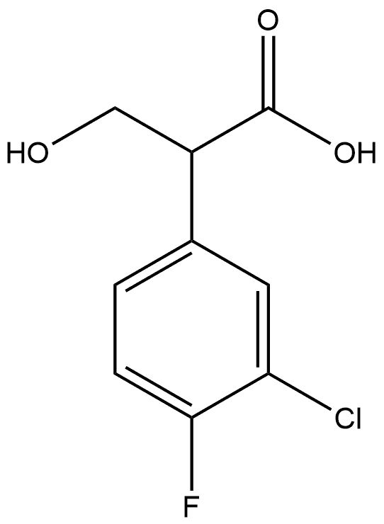 Benzeneacetic acid, 3-chloro-4-fluoro-α-(hydroxymethyl)- 구조식 이미지