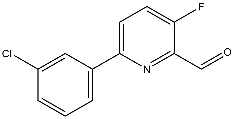 6-(3-Chlorophenyl)-3-fluoro-2-pyridinecarboxaldehyde Structure