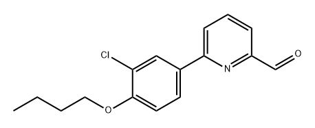 2-Pyridinecarboxaldehyde, 6-(4-butoxy-3-chlorophenyl)- Structure