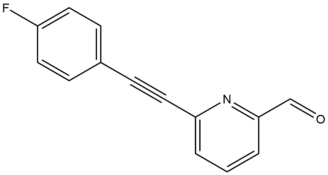 6-[2-(4-Fluorophenyl)ethynyl]-2-pyridinecarboxaldehyde Structure