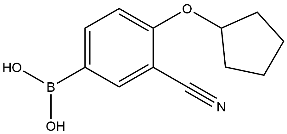 B-[3-Cyano-4-(cyclopentyloxy)phenyl]boronic acid Structure