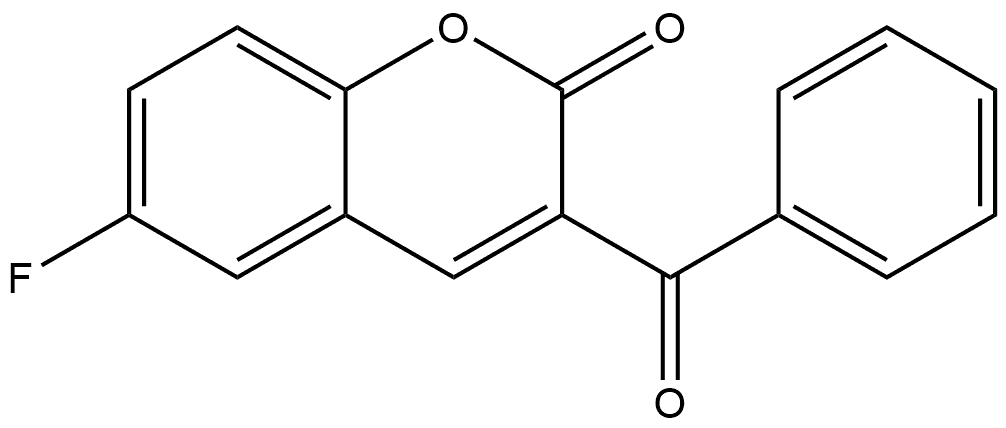 3-Benzoyl-6-fluoro-2H-1-benzopyran-2-one Structure