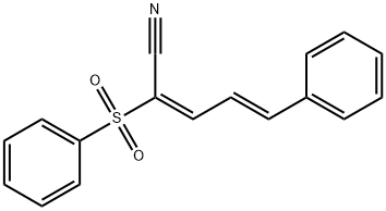 2,4-Pentadienenitrile, 5-phenyl-2-(phenylsulfonyl)-, (E,E)- (9CI) 구조식 이미지