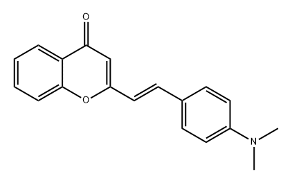 4H-1-Benzopyran-4-one, 2-[(1E)-2-[4-(dimethylamino)phenyl]ethenyl]- Structure