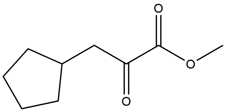 Cyclopentanepropanoic acid, α-oxo-, methyl ester Structure