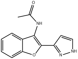 N-[2-(1H-Pyrazol-3-yl)benzofuran-3-yl]acetamide 구조식 이미지