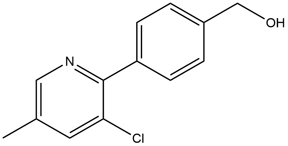 4-(3-Chloro-5-methyl-2-pyridinyl)benzenemethanol Structure