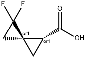 Spiro[2.2]pentane-1-carboxylic acid, 4,4-difluoro-, (1R,3S)-rel- 구조식 이미지