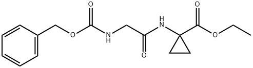 Cyclopropanecarboxylic acid, 1-[[2-[[(phenylmethoxy)carbonyl]amino]acetyl]amino]-, ethyl ester 구조식 이미지