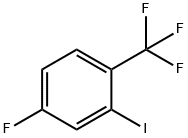 Benzene, 4-fluoro-2-iodo-1-(trifluoromethyl)- Structure