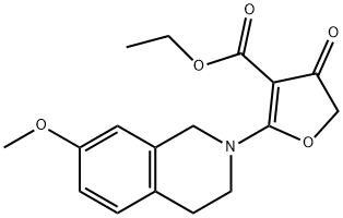 ethyl 2-(7-methoxy-3,4-dihydroisoquinolin-2(1H)-yl)-4-oxo-4,5-dihydrofuran-3-carboxylate Structure