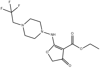 ethyl 4-oxo-2-((4-(2,2,2-trifluoroethyl)piperazin-1-yl)amino)-4,5-dihydrofuran-3-carboxylate Structure