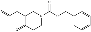 1-Piperidinecarboxylic acid, 4-oxo-3-(2-propen-1-yl)-, phenylmethyl ester 구조식 이미지