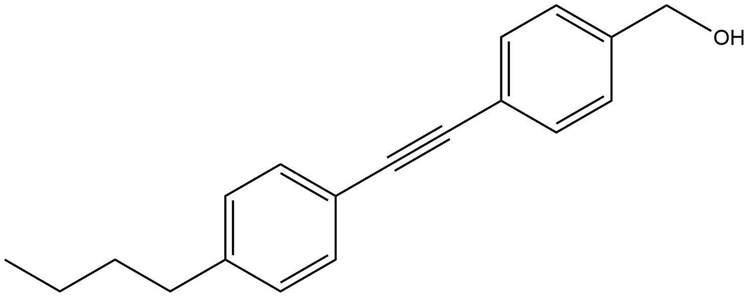 4-[2-(4-Butylphenyl)ethynyl]benzenemethanol Structure