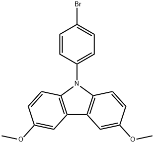 9H-Carbazole, 9-(4-bromophenyl)-3,6-dimethoxy- 구조식 이미지